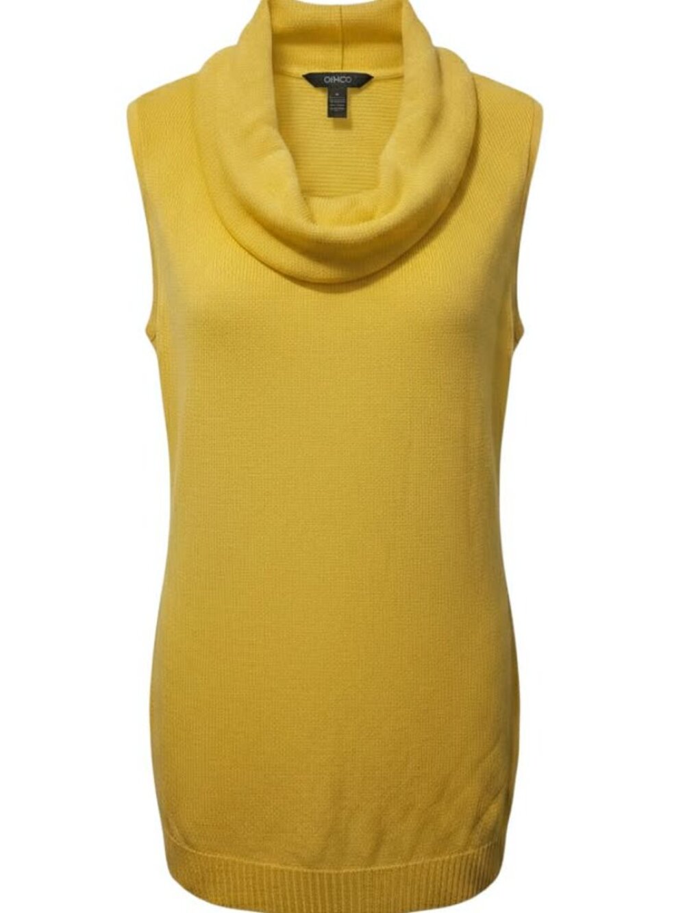 NWT Black Label Chico's Size 2 Sleeveless Cowl Neck Draped Neckline Sweater Top